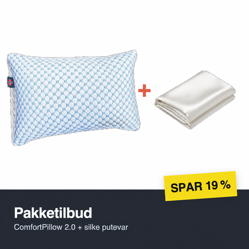 ComfortPillow 2.0 med silkeputetrekk (PAKKETILBUD)