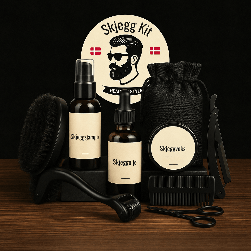 Skjeggpleiesett (Perfekt for mannen) – Komplett skjeggpleiekit - AVABeauty.no