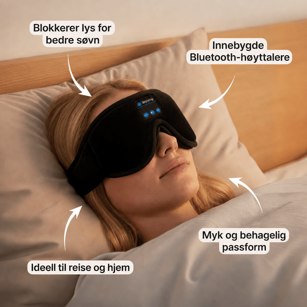 3D Musikk Søvn Øyemaske Bluetooth Øyemaske Komfortabel Musikk Øyemaske Musikk Bluetooth Hørebeskyttelse - AVABeauty.no