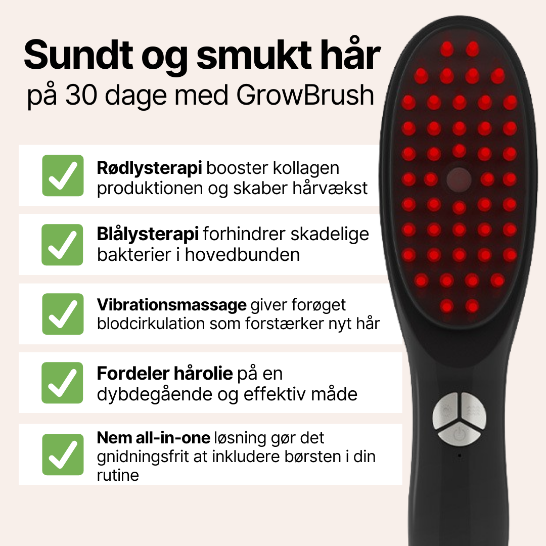 GrowBrush - 4-i-1 Terapeutisk Hårbørste