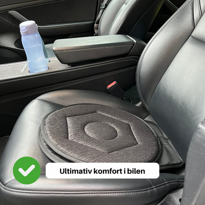 SpinComfort™ – Svingpute for bil og seng (Svart)