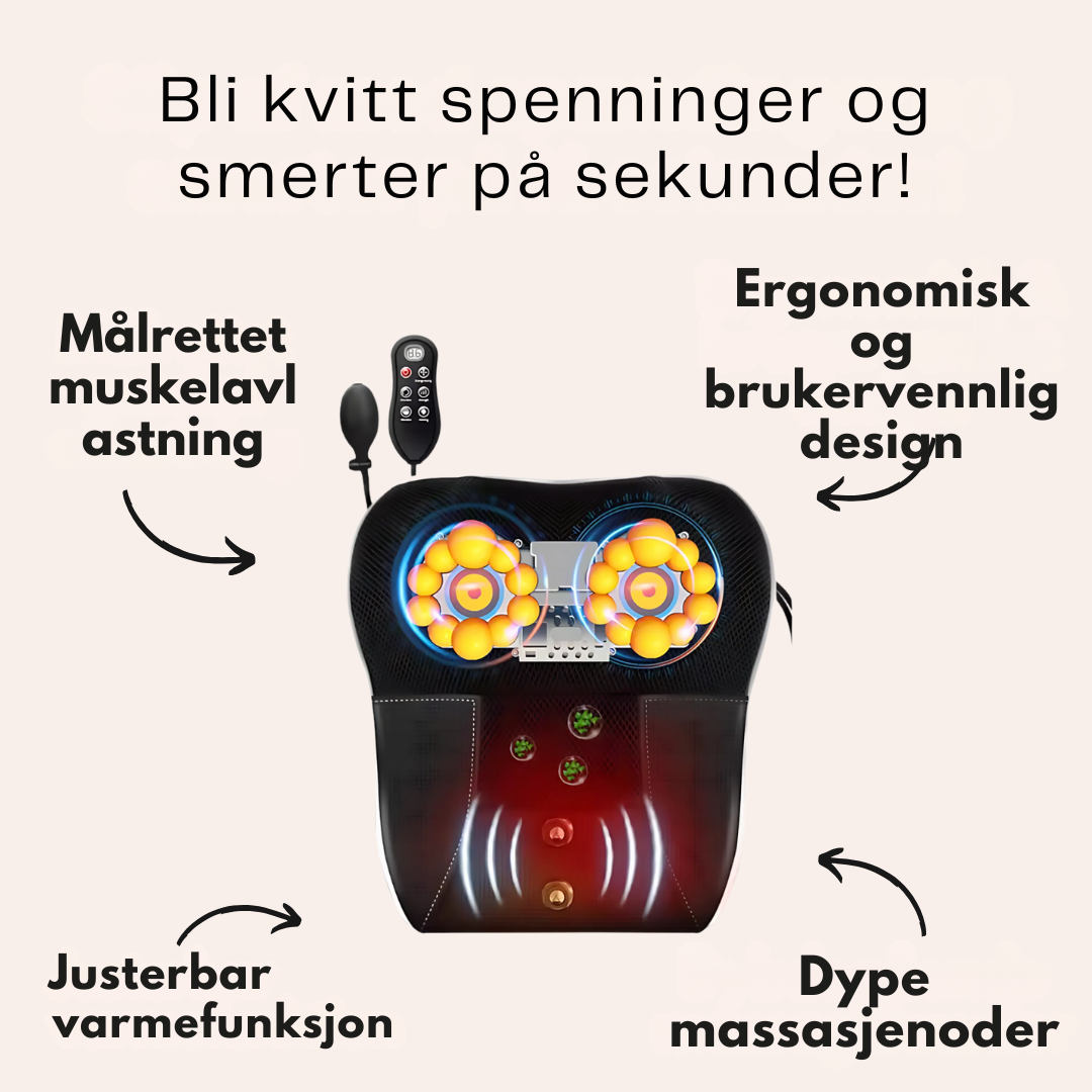 HeatFlow™ – Massasjepute med varme og vibrasjon