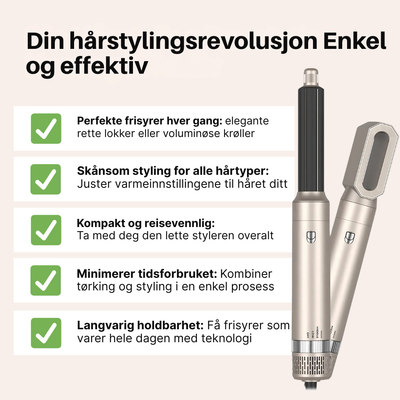 AirStyle Pro Multi-Styler – 6-i-1 AirStyler – Profesjonell hårstyler med ioneteknologi