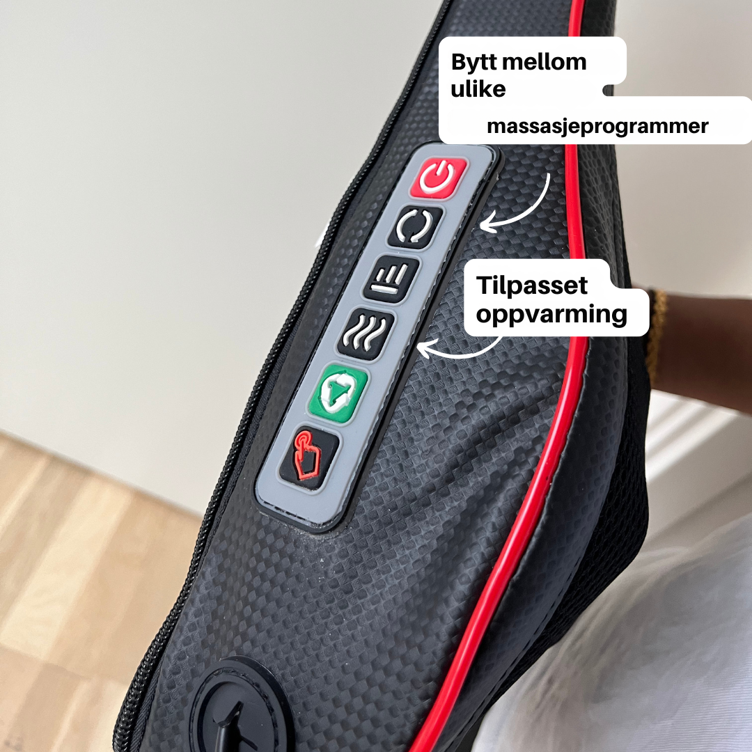 HeatFlow™ – Massasjepute med varme og vibrasjon