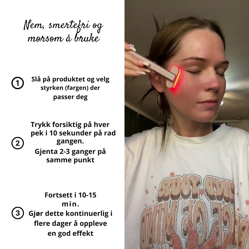 SkinPro 2.0 – 4-i-1 hudpleiestav med rødt lysterapi (+Gratis serum)