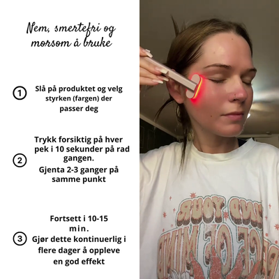 SkinPro 2.0 – 4-i-1 hudpleiestav med rødt lysterapi (+Gratis serum)