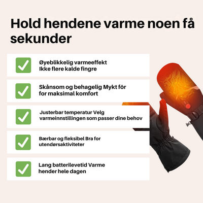 CozyGlove™ – Oppvarmede hansker for vinter