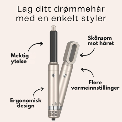 AirStyle Pro Multi-Styler – 6-i-1 AirStyler – Profesjonell hårstyler med ioneteknologi