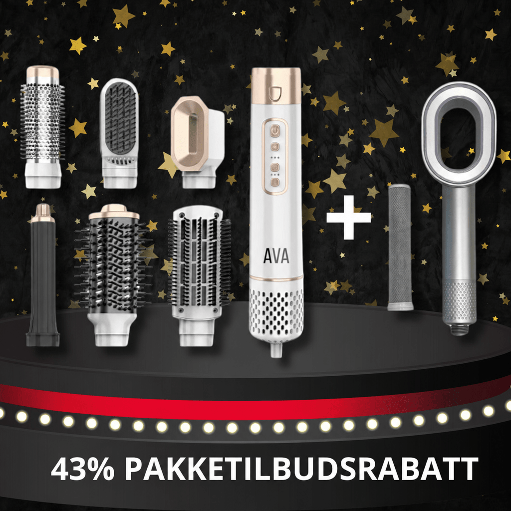 AirStyler Max Hårføner + PureNordic Dusjhode (BLACK FRIDAY PAKKETILBUD) - AVABeauty.no