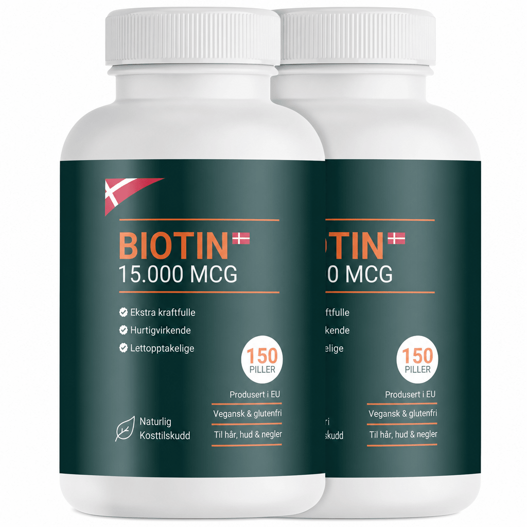 AVA Biotin 15 000 MCG – Høystyrke biotinkapsler for sunt hår, hud og negler - AVABeauty.no