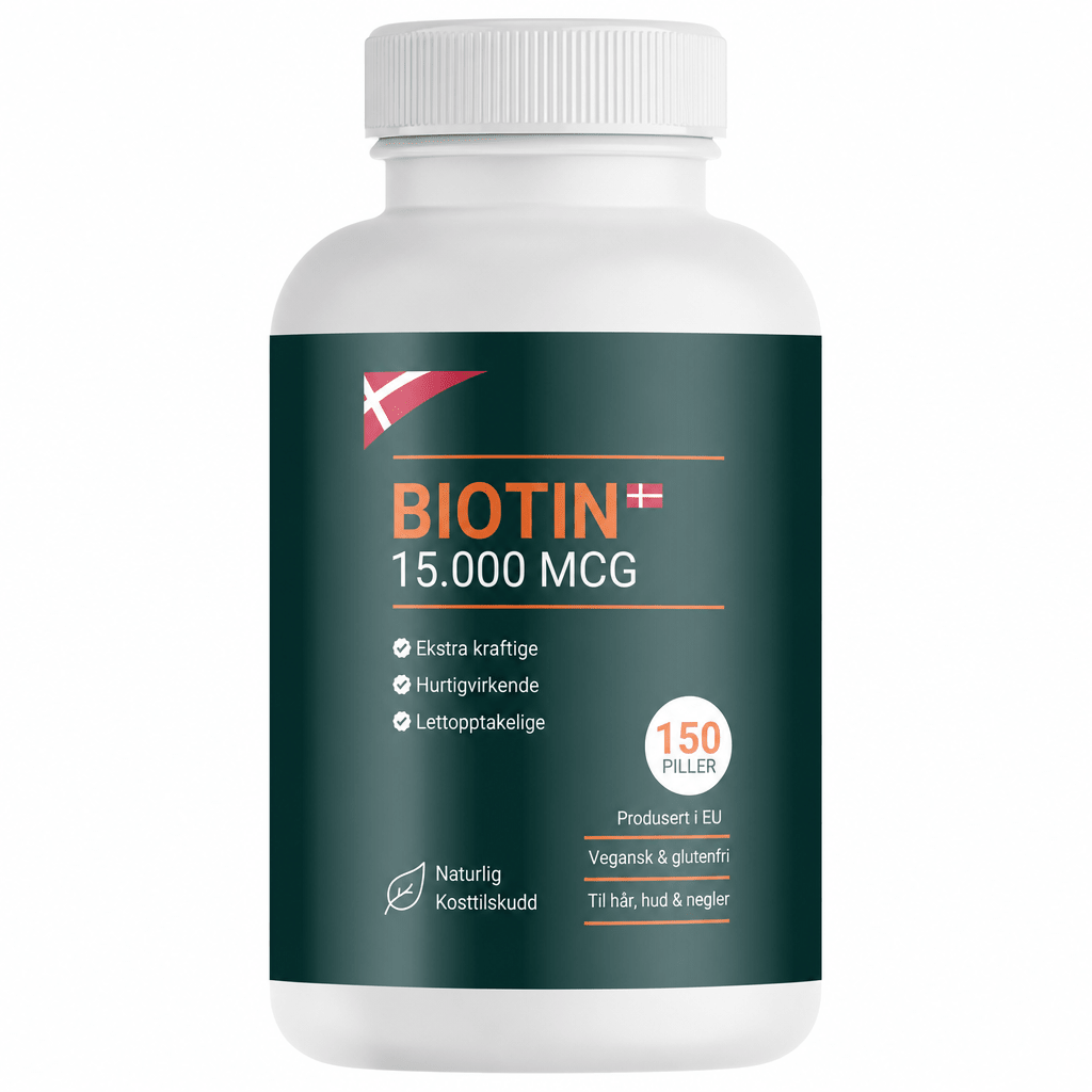 AVA Biotin 15 000 MCG – Høystyrke biotinkapsler for sunt hår, hud og negler - AVABeauty.no