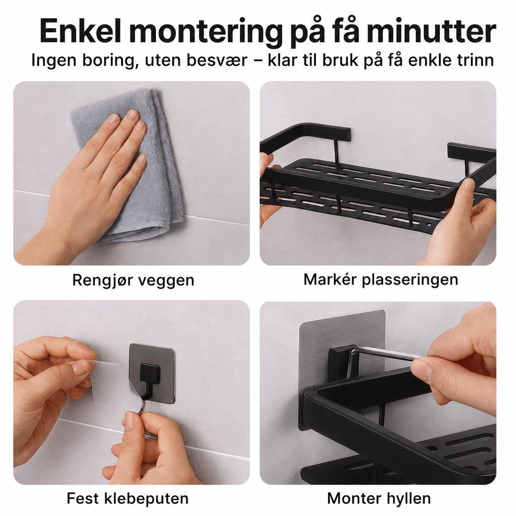Baderomsorganisator i aluminium - AVABeauty.no