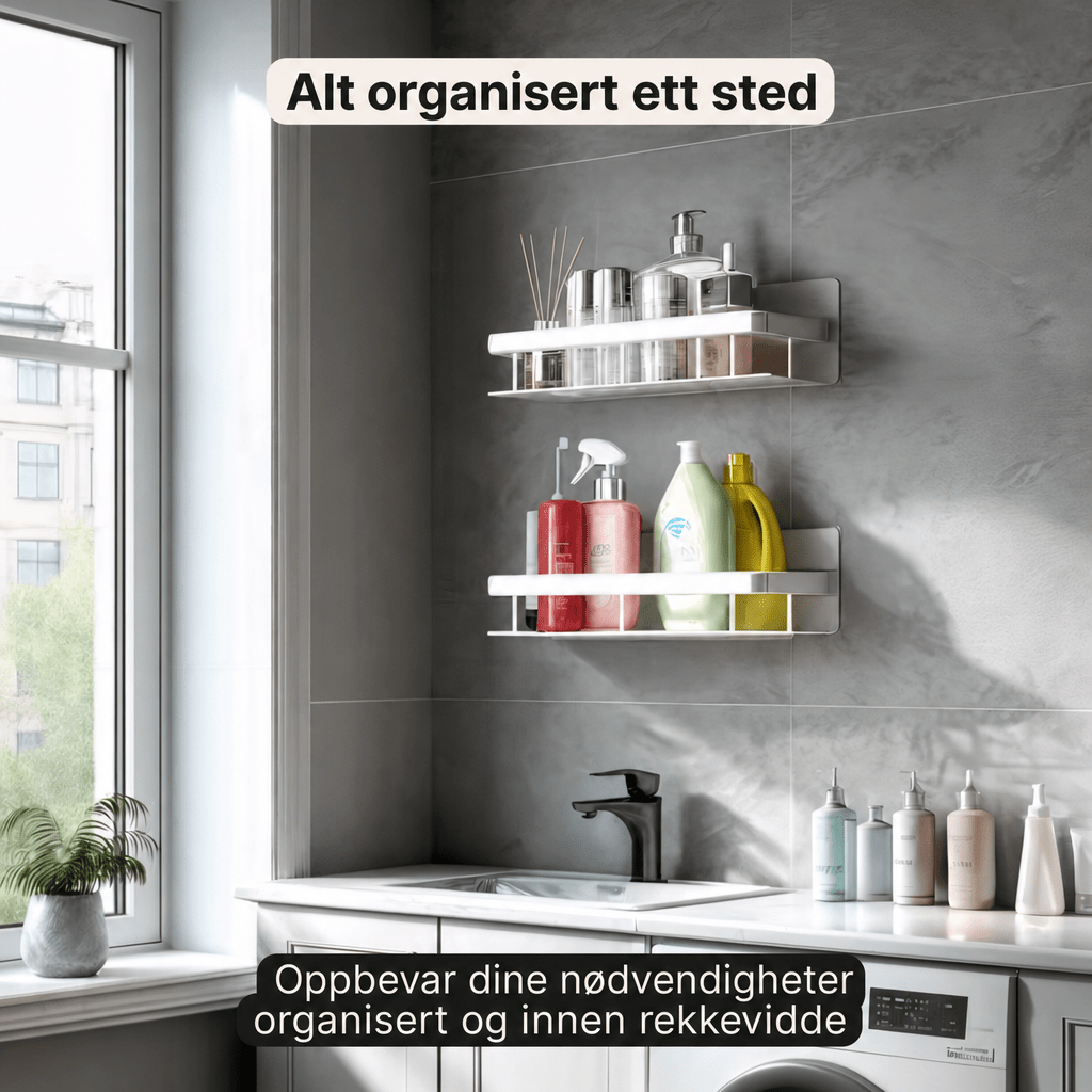 Baderomsorganisator i aluminium - AVABeauty.no