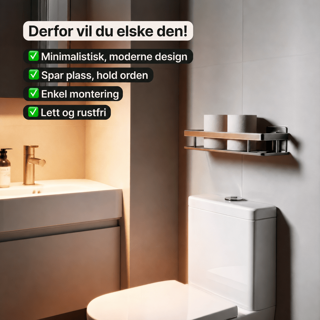 Baderomsorganisator i aluminium - AVABeauty.no