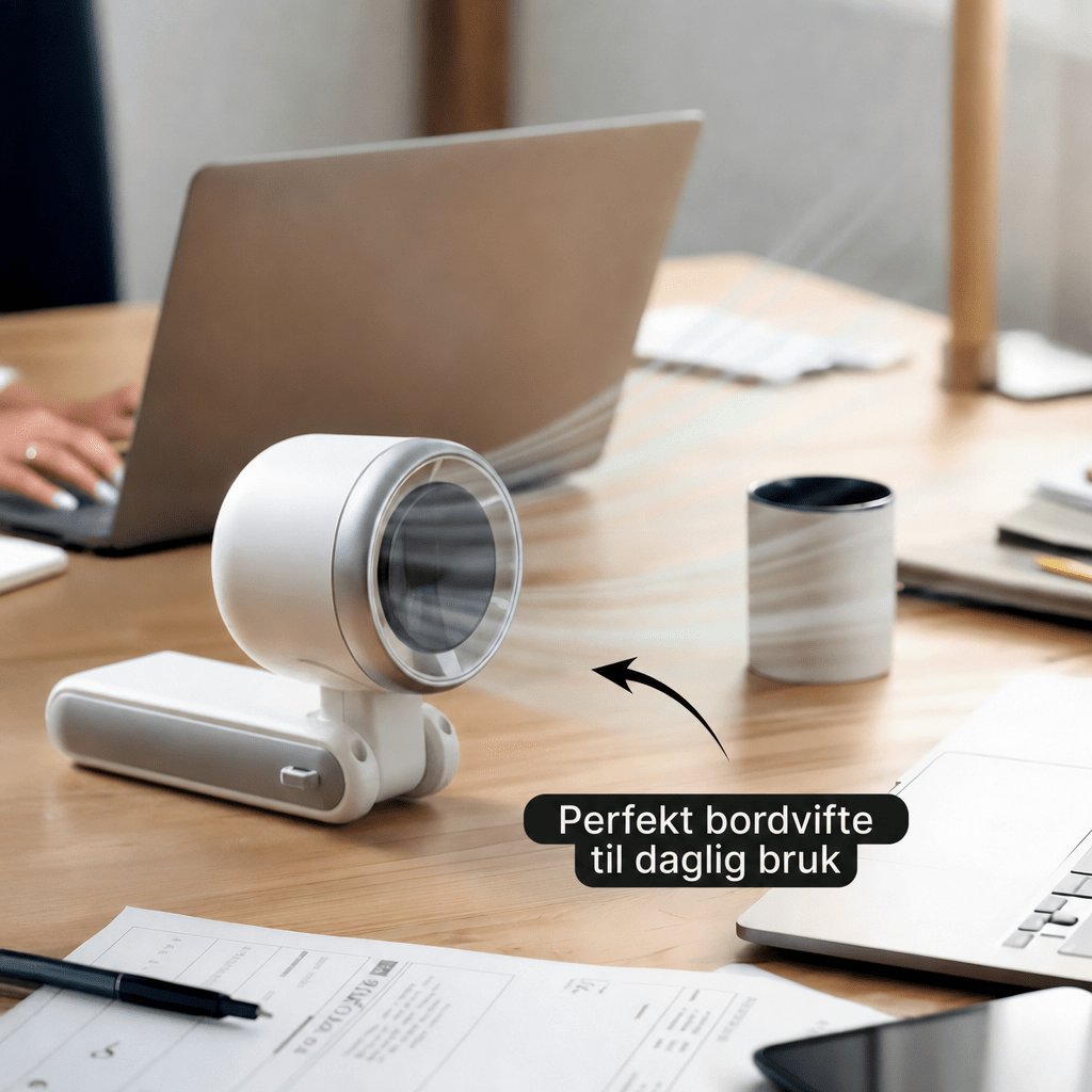 Bærbar turboventilator – Oppladbar nakkeventilator - AVABeauty.no