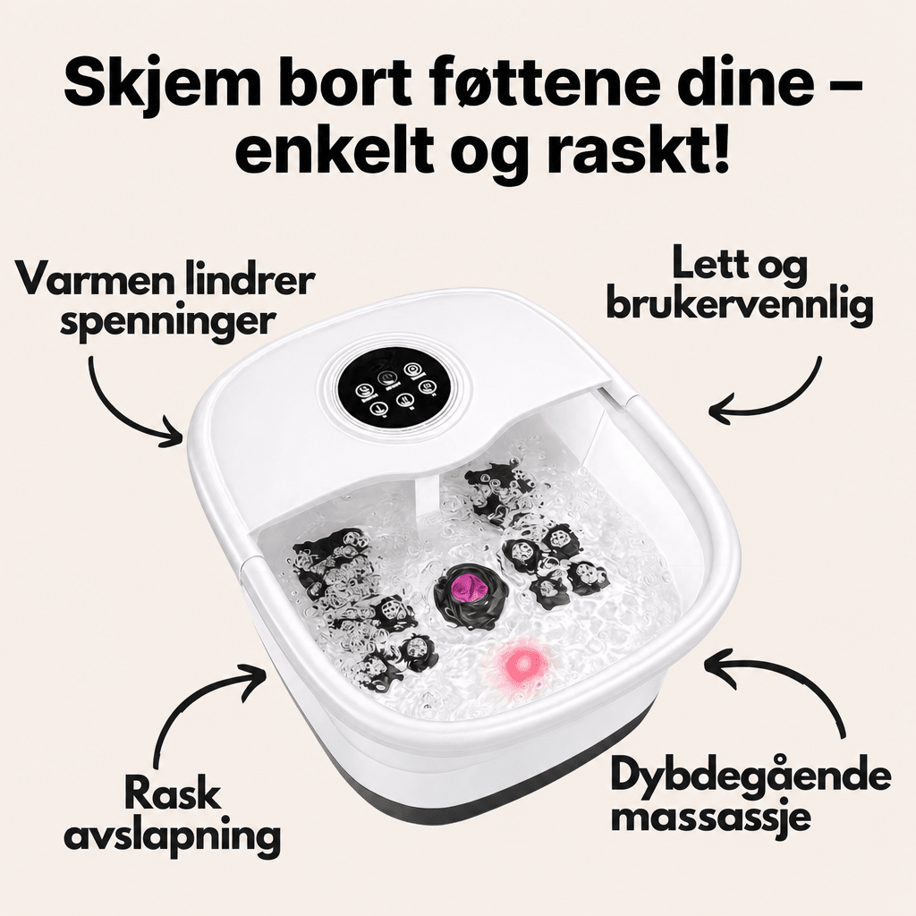 Bubble Spa – Elektrisk fotmassasjeapparat med boblebad - AVABeauty.no