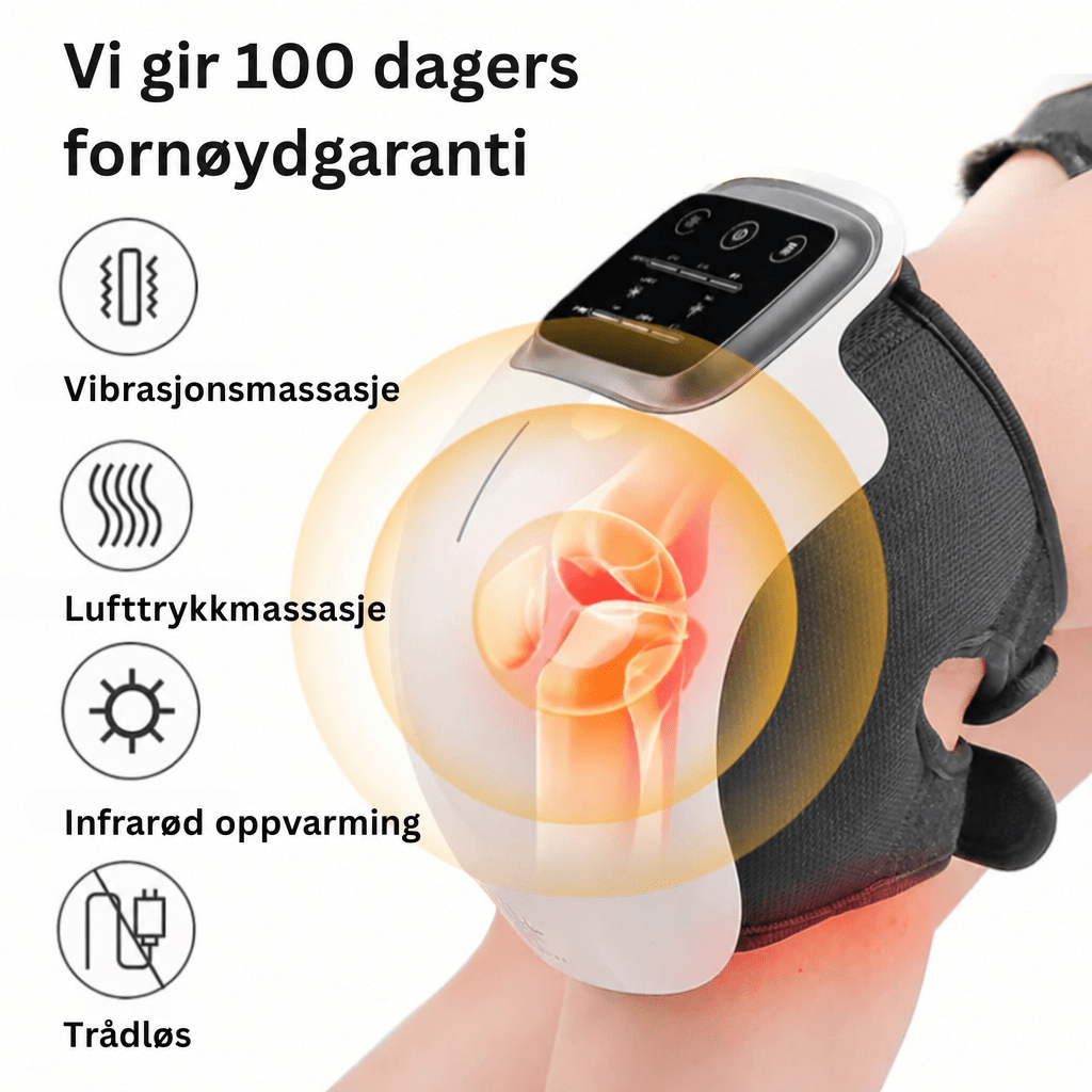 ComfortKnee™ Knemassasjeapparat - lindrer smerte og øker blodsirkulasjonen - AVABeauty.no