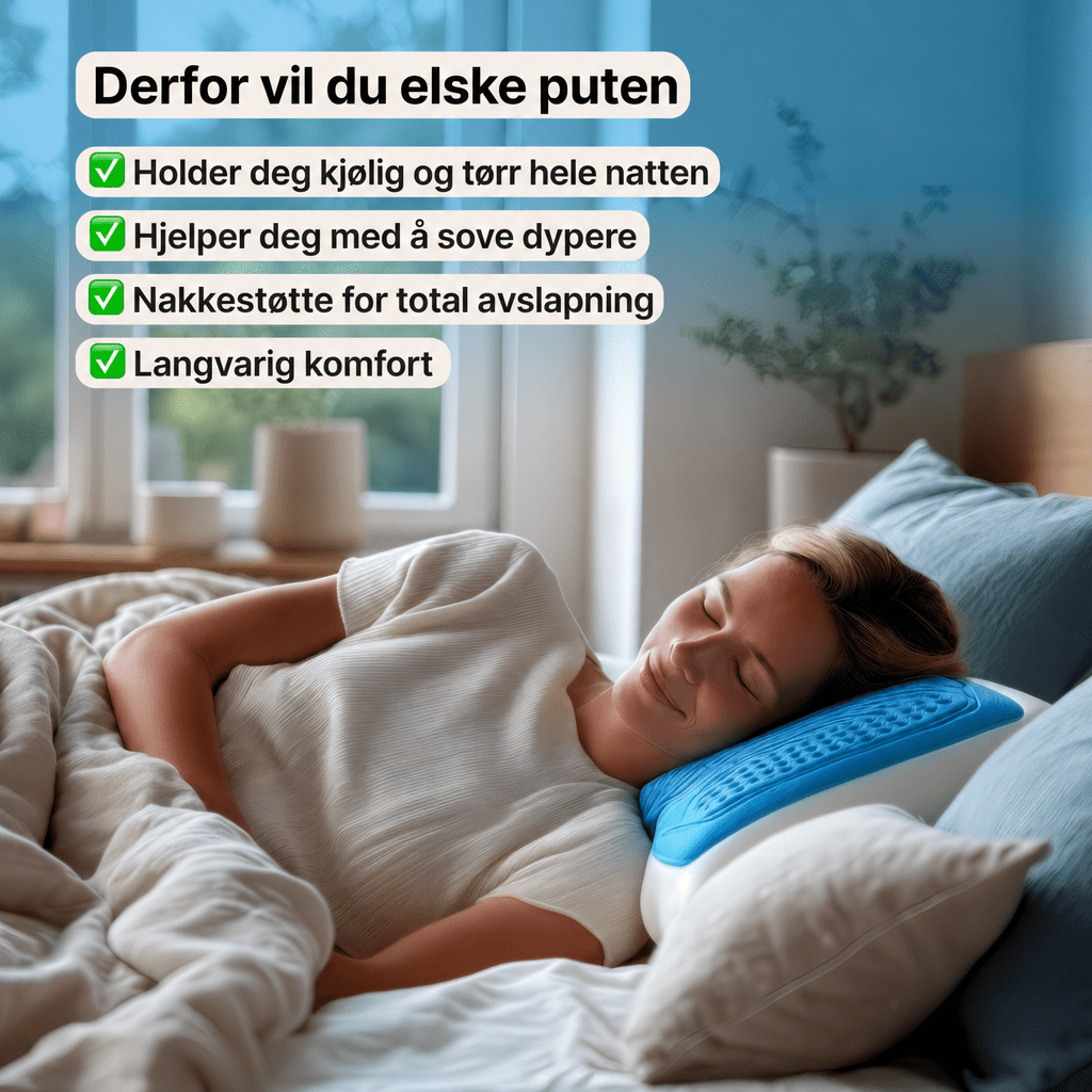 CoolPuten Curve – Den kjølende hodepute - AVABeauty.no