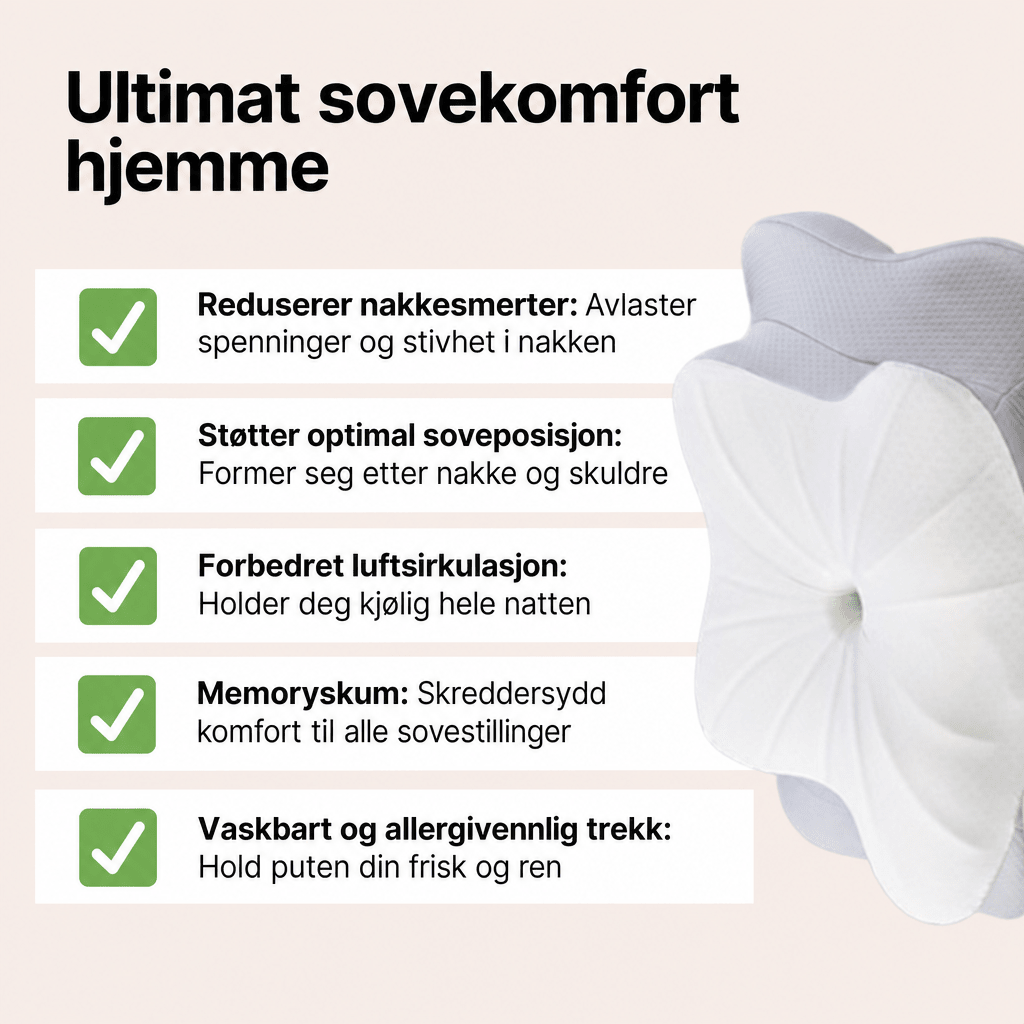DreamAlign - Ergonomisk nakkepute med minneskum - AVABeauty.no