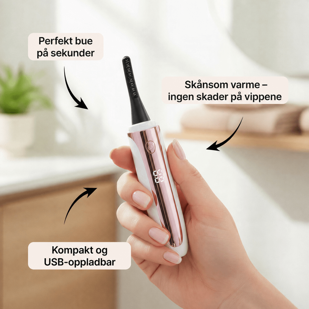 Elektrisk oppvarmet øyevippekroker Varig vippekroker Verktøy Naturlig intelligent temperaturkontroll Styling Make Up Øyevipper Krølle - AVABeauty.no