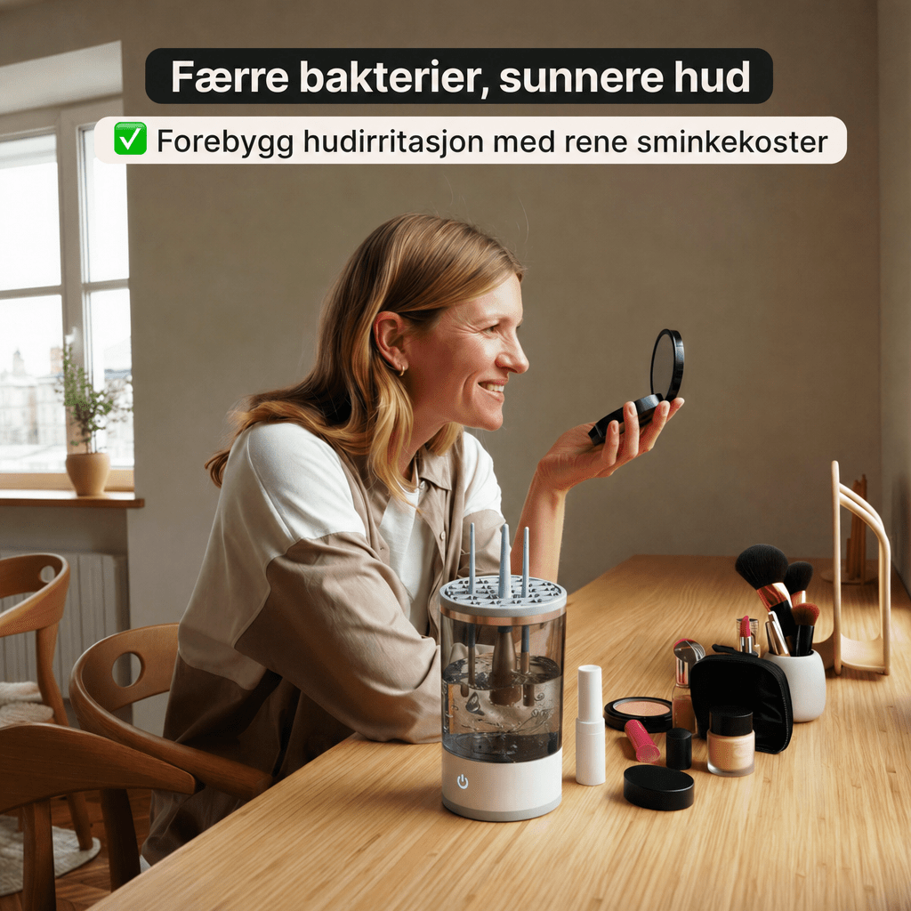 Elektrisk penselrenser – Automatisk rengjøring og tørking av makeuppensler - AVABeauty.no