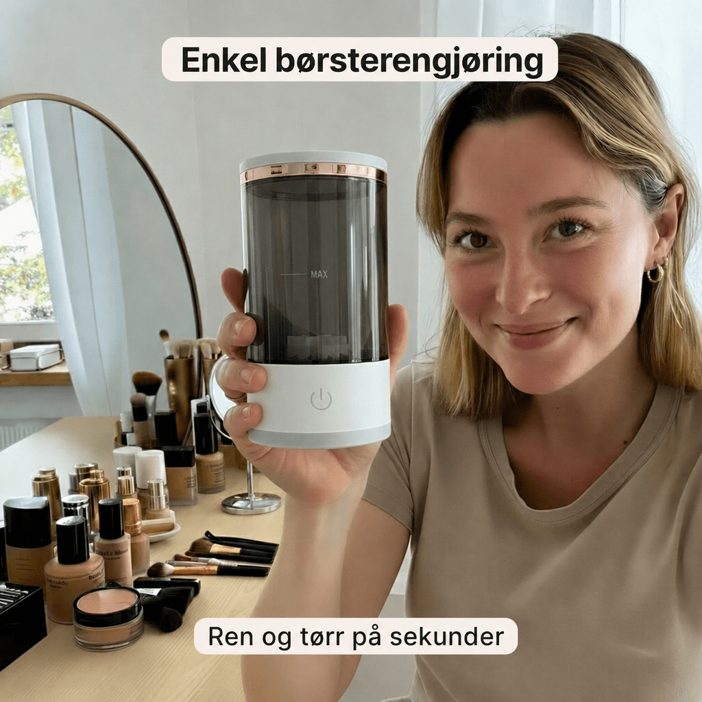 Elektrisk penselrenser – Automatisk rengjøring og tørking av makeuppensler - AVABeauty.no