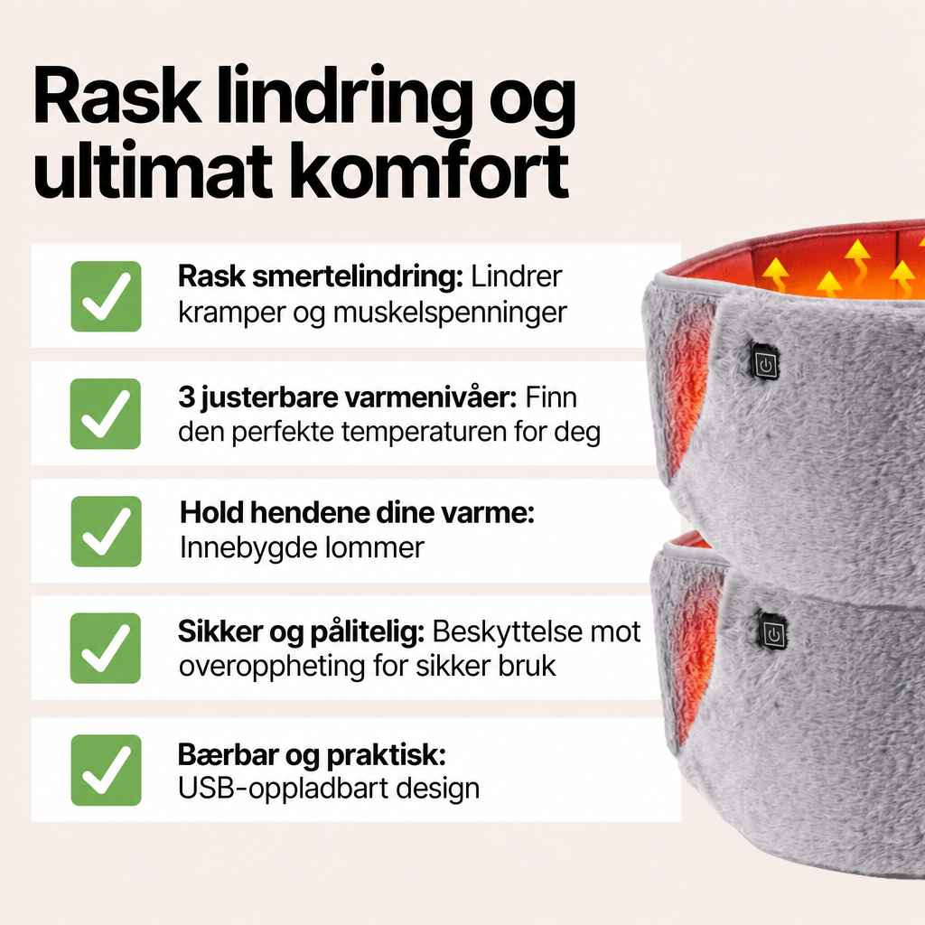 Elektrisk varmepute for korsryggen - AVABeauty.no