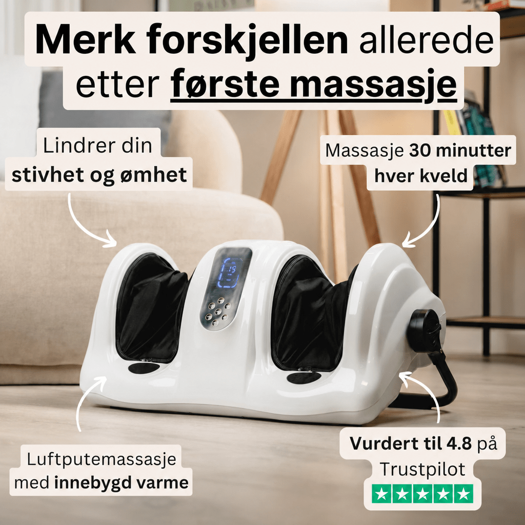 Fot - og leggmassasjeapparat med fjernkontroll - AVABeauty.no