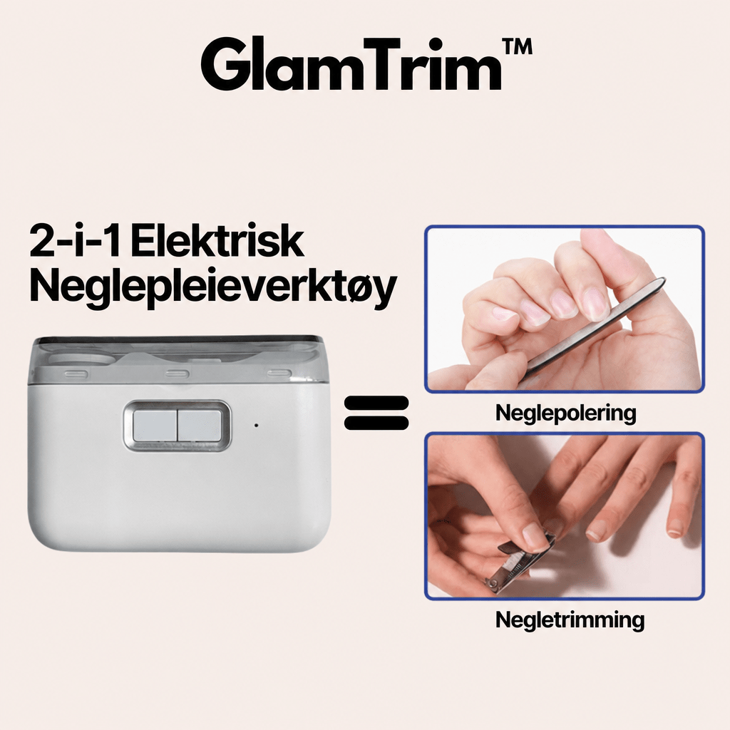 GlamTrim™ Elektrisk negleklipper - Få perfekt pleide negler med sikker og skånsom trimming - AVABeauty.no