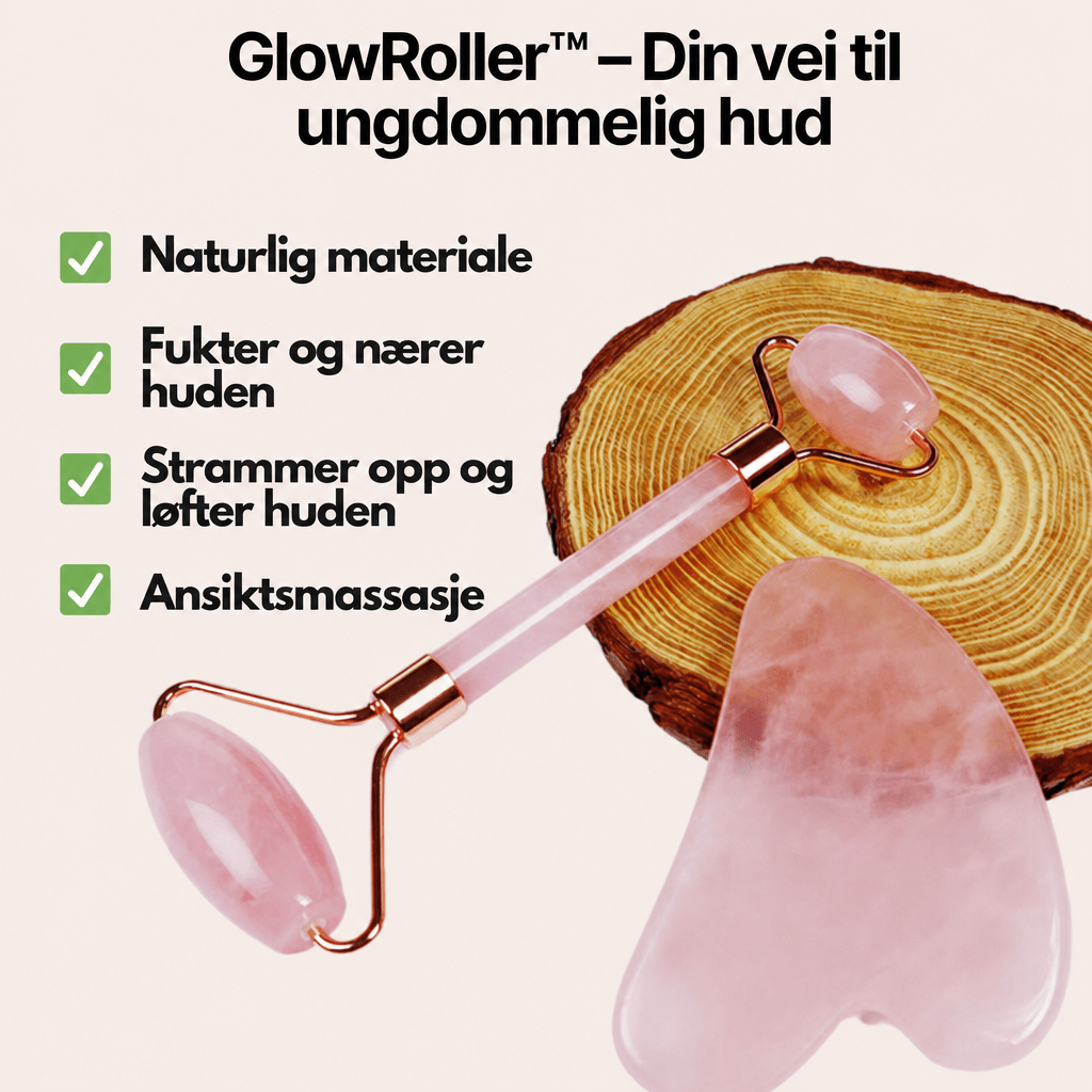 GlowRoller™ Hudpleie Kvartsrulle - Frisk opp huden din - AVABeauty.no