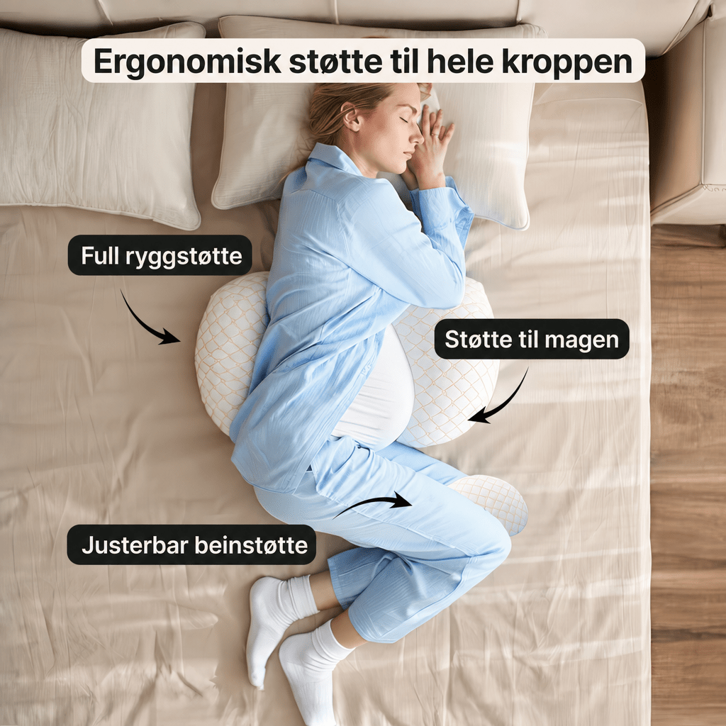 Graviditetspute – Ergonomisk støtte til mage, rygg og hofter - AVABeauty.no