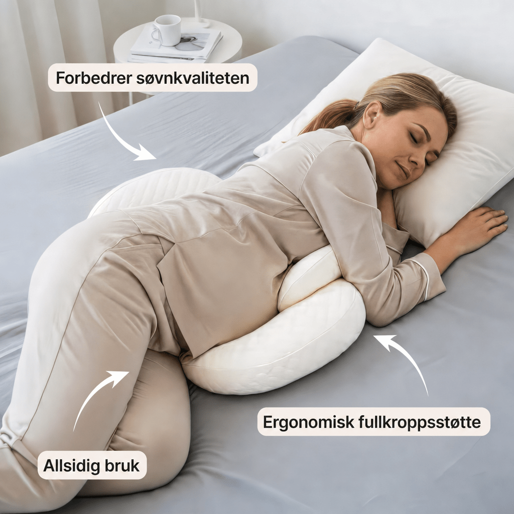Graviditetspute – Ergonomisk støtte til mage, rygg og hofter - AVABeauty.no