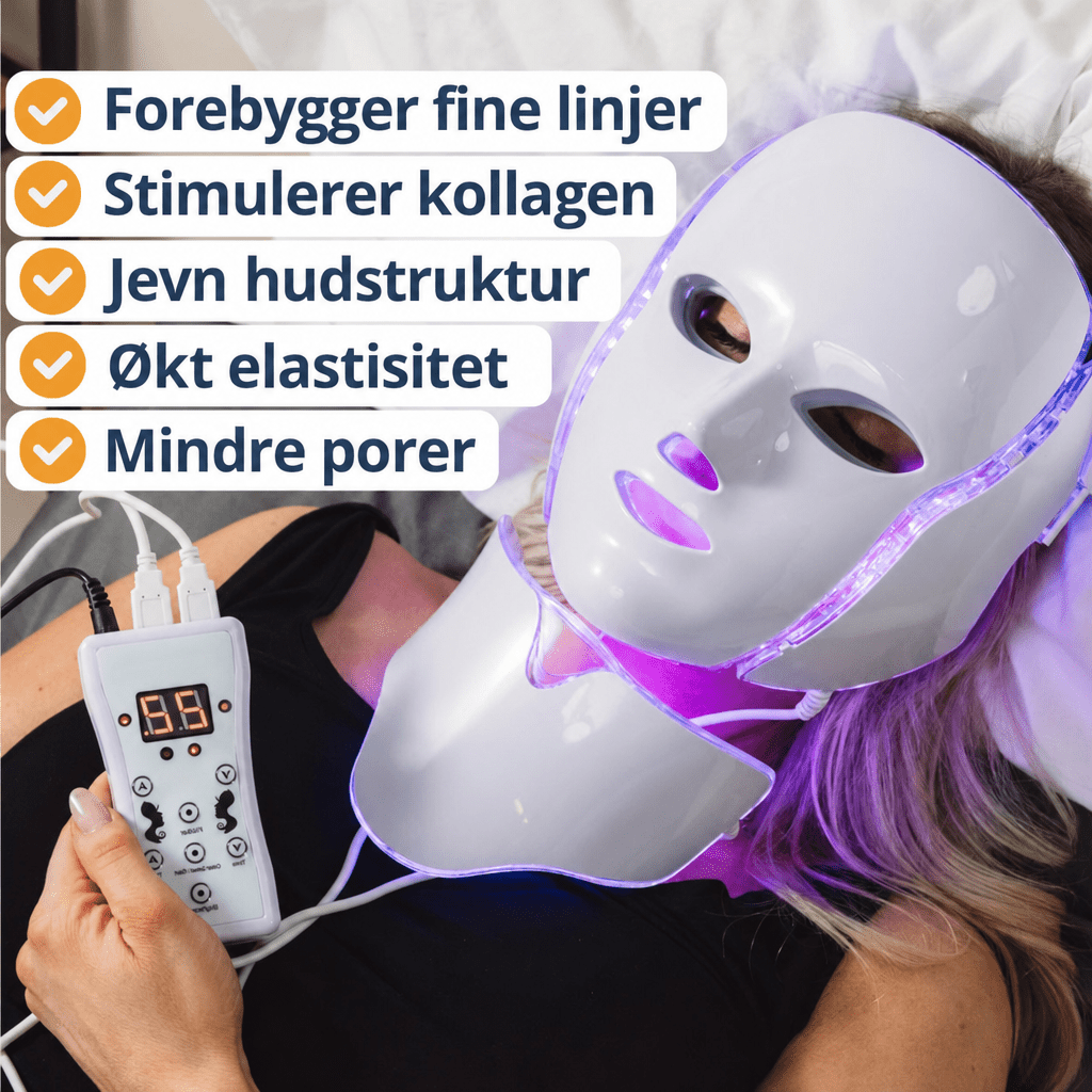 LED Lysterapi Ansiktsmaske - AVABeauty.no