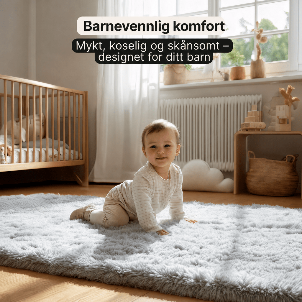 Luksuriøst Fluffy Teppe – Mykt og sklisikkert til enhver innredning - AVABeauty.no