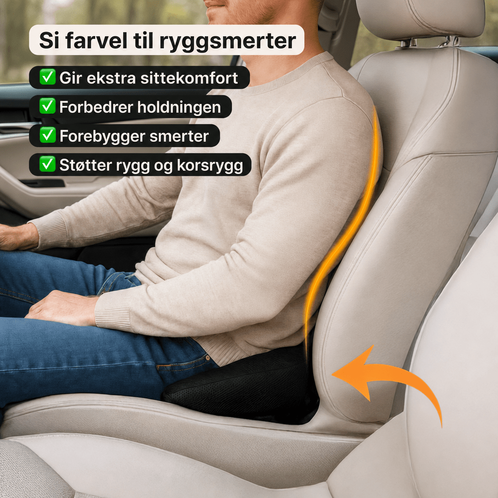 Memory foam setepute til bil - AVABeauty.no