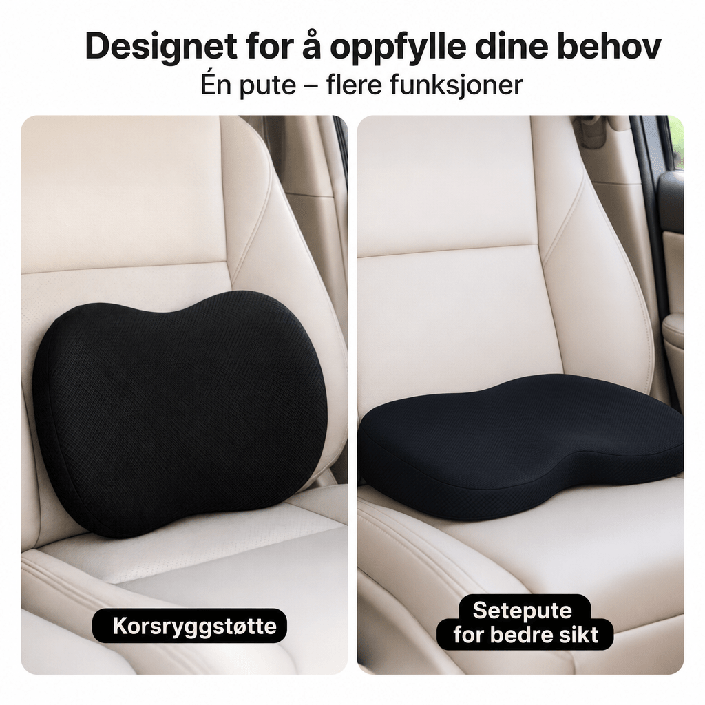 Memory foam setepute til bil - AVABeauty.no