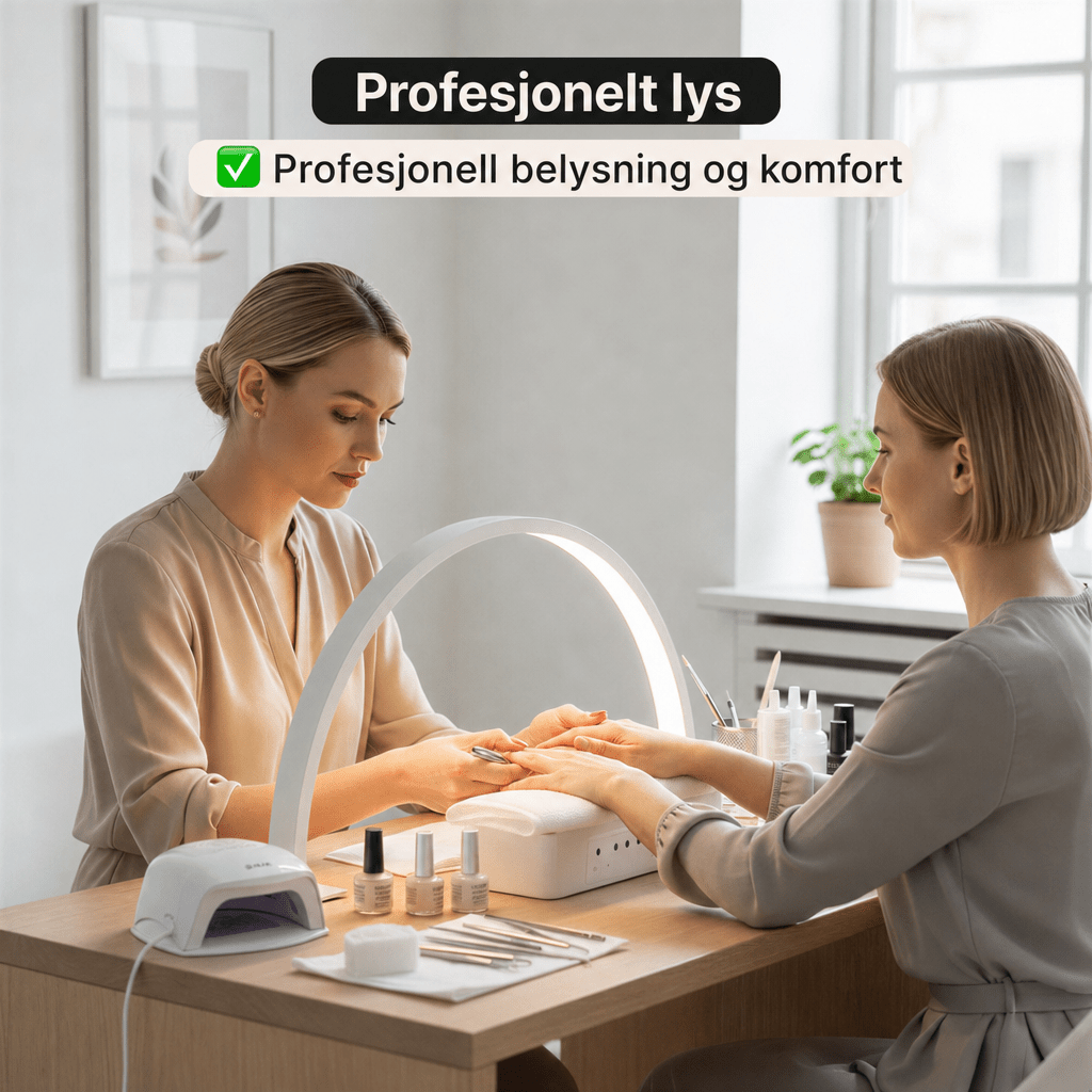 Neglelampe – LED halvmåne bordlampe - AVABeauty.no