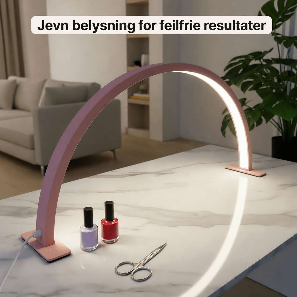 Neglelampe – LED halvmåne bordlampe - AVABeauty.no