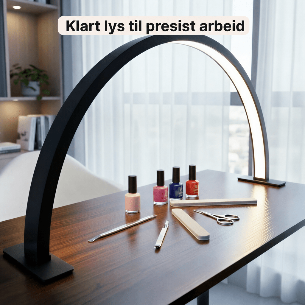 Neglelampe – LED halvmåne bordlampe - AVABeauty.no
