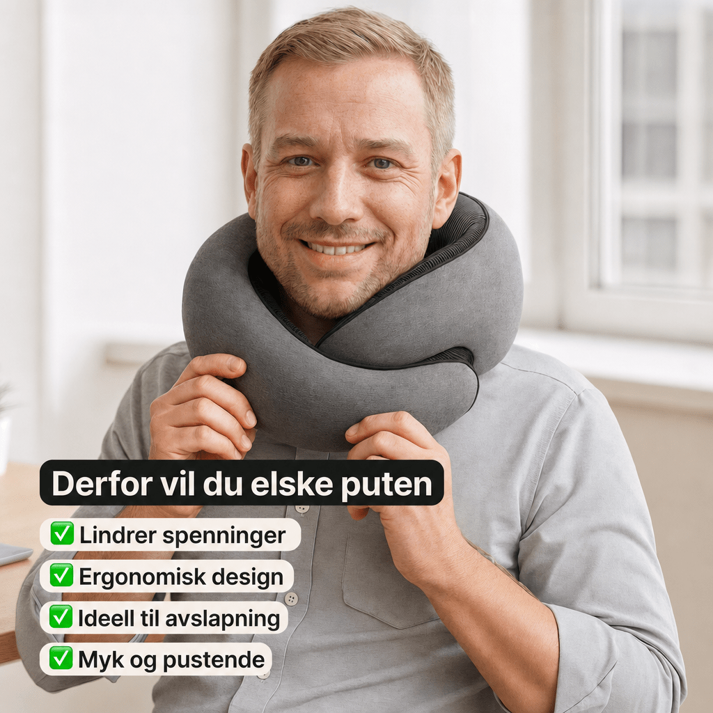 Reisepute i memoryskum – nakkestøtte for fly og bil - AVABeauty.no