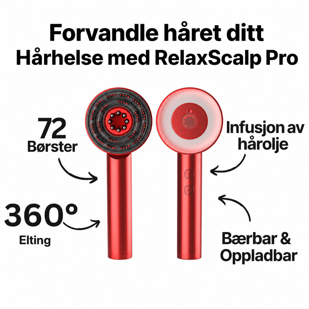 RelaxScalp Pro – Optimal avslapning og effektiv hårpleie for tykkere, sunnere hår - AVABeauty.no
