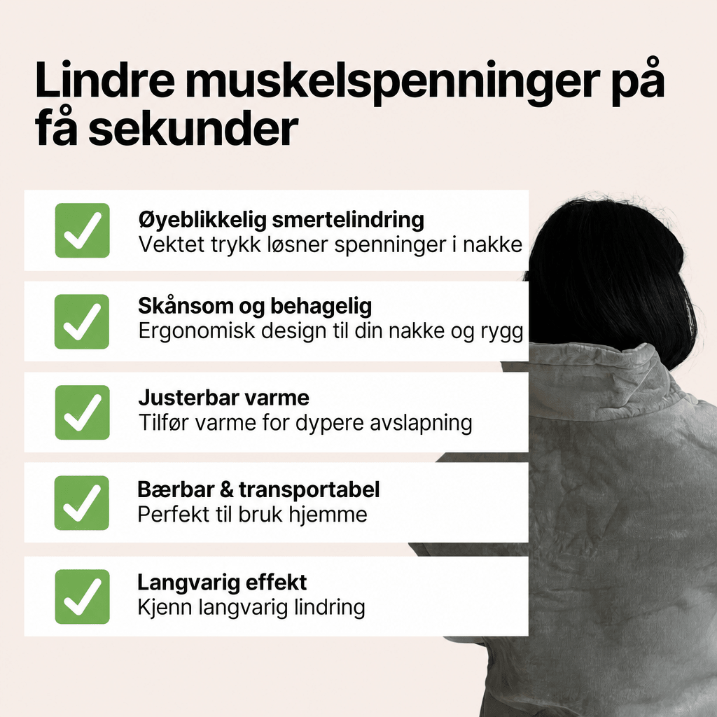 RelaxZone™ – Vektet varmepute for nakke, skuldre og rygg - AVABeauty.no