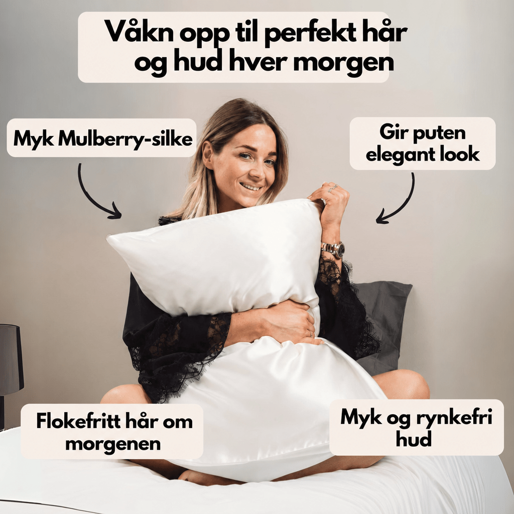 Silke putetrekk (60x63 cm) – Skånsomt trekk bra for hud og hår - AVABeauty.no