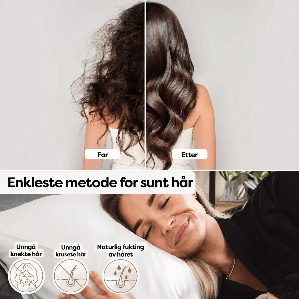 Silke putetrekk (60x63 cm) – Skånsomt trekk bra for hud og hår - AVABeauty.no