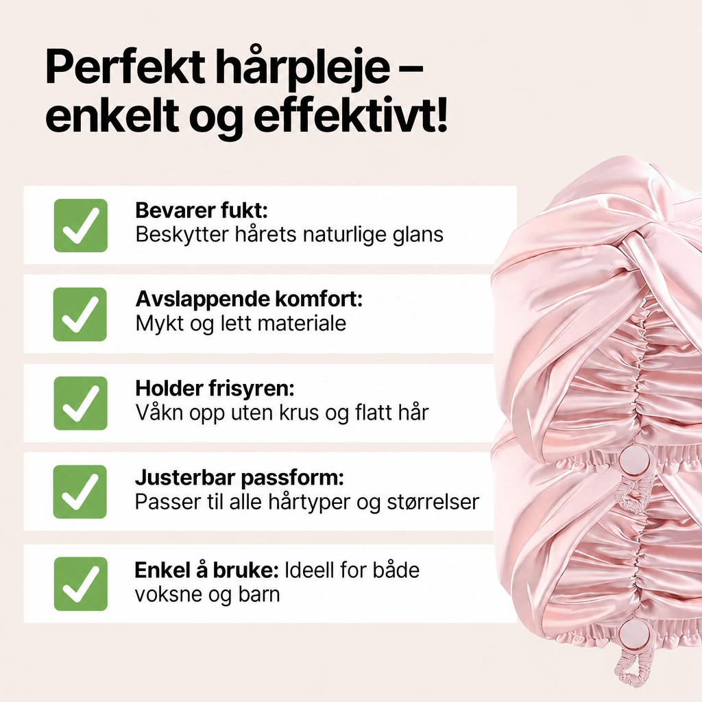 SilkyDream justerbar silkelue for sunt hår - AVABeauty.no