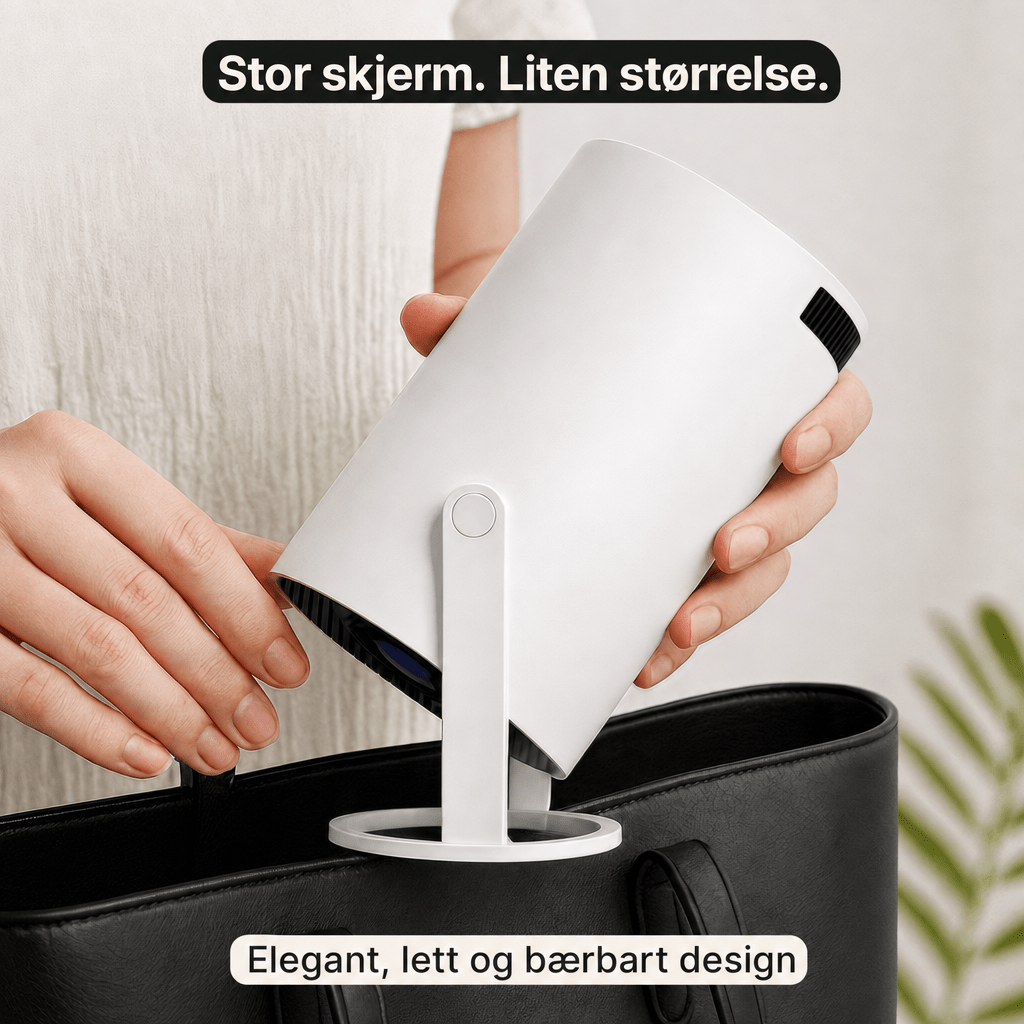 SmartProjektor – Bærbar projektor med 4K - AVABeauty.no