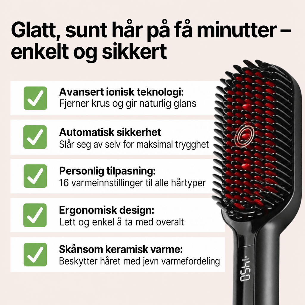 SmoothStyler Varmebørste for glatting - AVABeauty.no