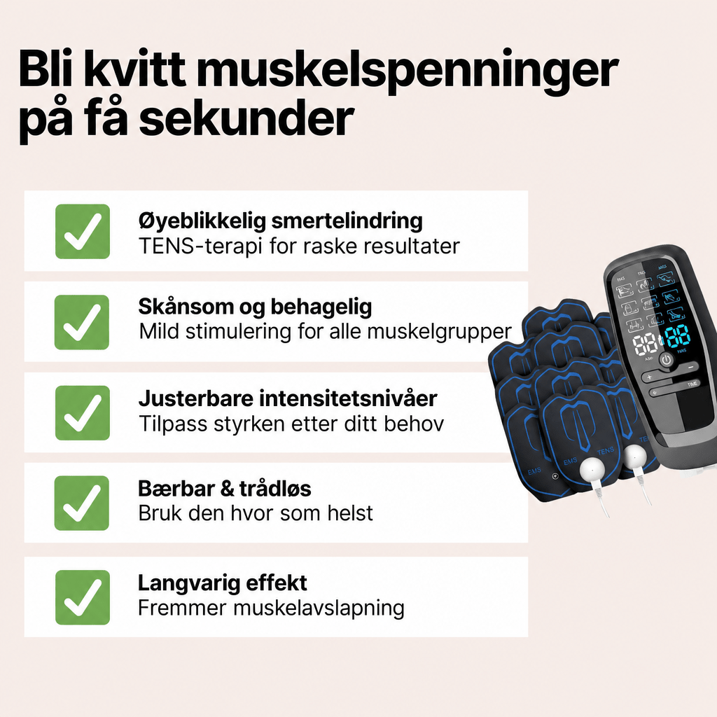 TENSRelief™ – Effektiv muskelstimulering og avslapning - AVABeauty.no