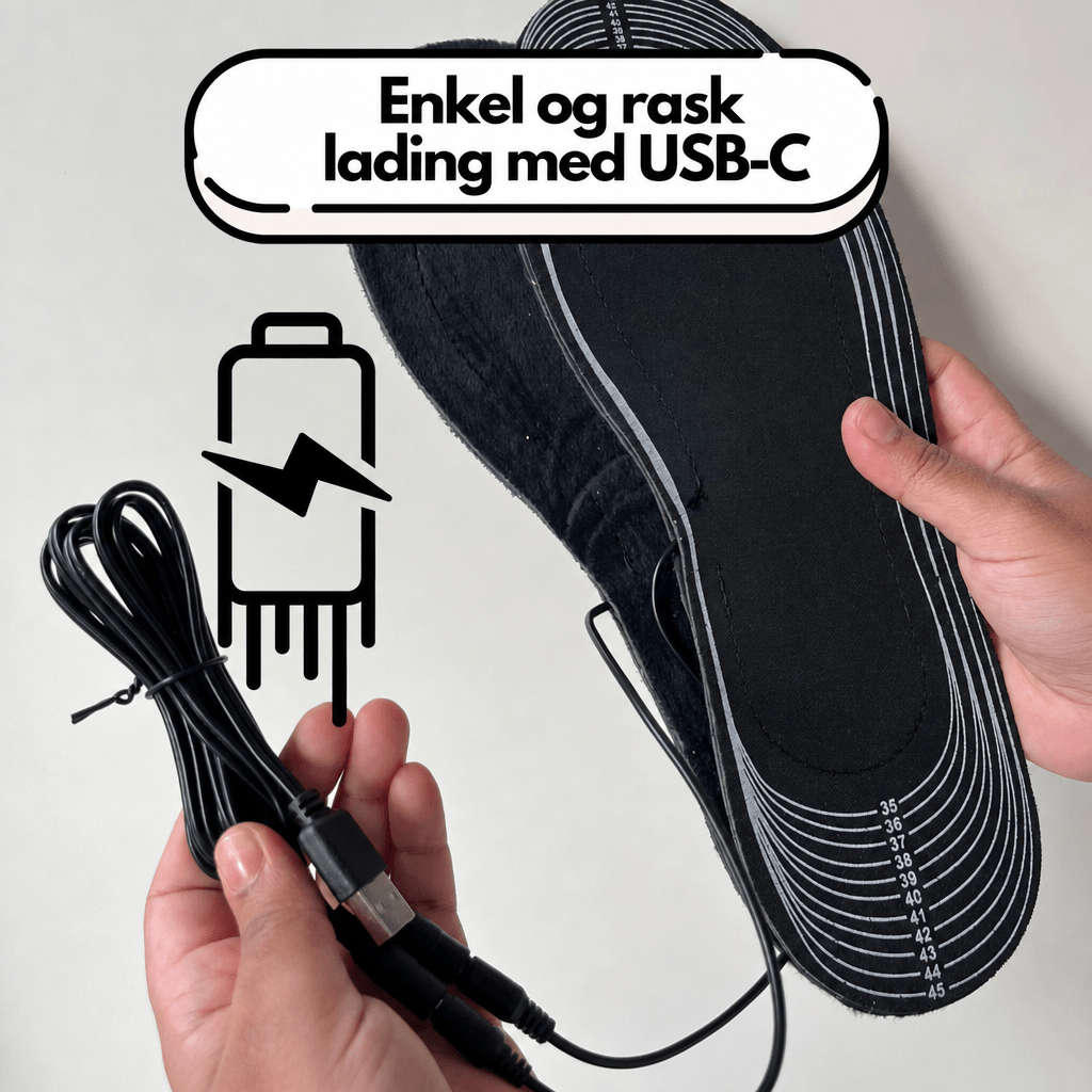 USB-oppvarmede såler til sko - AVABeauty.no