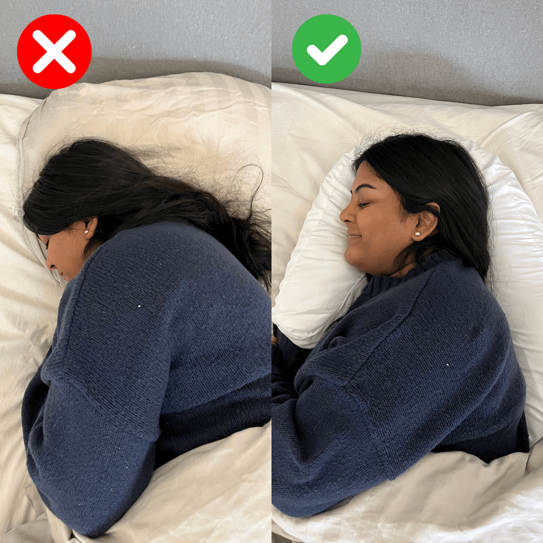 ZenSleep™ – U - formet hodepute med hulrom for ørene - AVABeauty.no